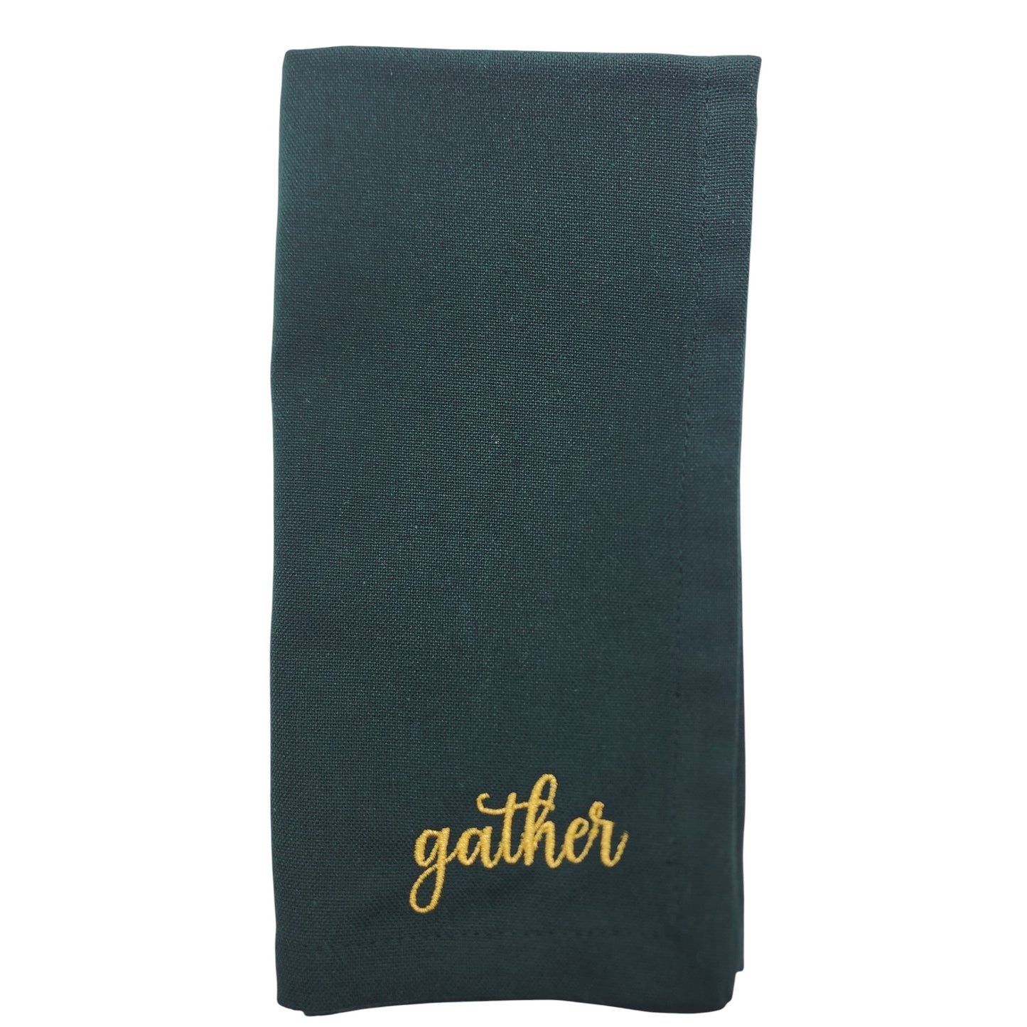 Thanksgiving Sentiments Embroidered Cotton 18x18 inch Dinner Napkins