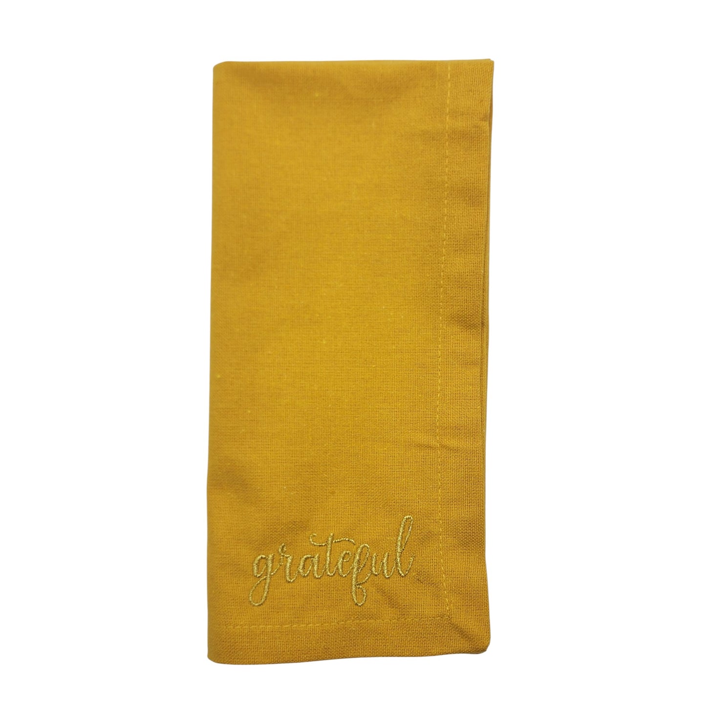 Thanksgiving Sentiments Embroidered Cotton 18x18 inch Dinner Napkins