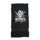 Spooky Season Halloween Hand Towel with Embroidered Glow in the Dark Skeleton Hand - Black