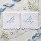 HAPPY TEARS Embroidered Scalloped Edge Handkerchief with Custom Date