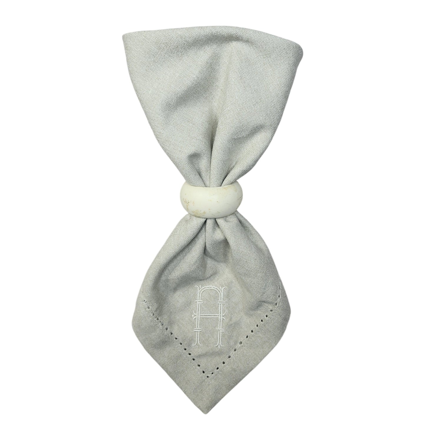 Hemstitched 18 inch Cotton Dinner Napkin with Embroidered Monogram