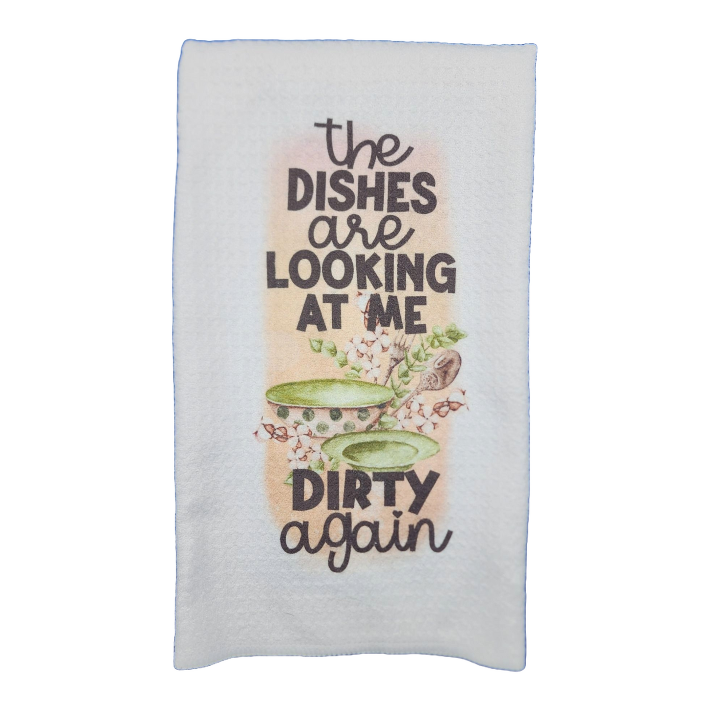 Waffle Kitchen Towel - Dishes Looking at Me Dirty Again