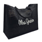 Personalized Burlap Jute Tote Bag with Puff Embroidery