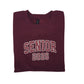 SENIOR 2026 Embroidered Glitter Applique Fleece Crew Sweatshirt - Maroon/White
