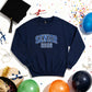SENIOR 2026 Embroidered Glitter Applique Fleece Crew Sweatshirt - Navy/White