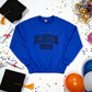 SENIOR 2026 Embroidered Glitter Applique Fleece Crew Sweatshirt - Royal/Black