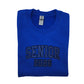 SENIOR 2026 Embroidered Glitter Applique Fleece Crew Sweatshirt - Royal/Black