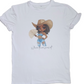 "Where Them Fans At" Crew Neck Tee Shirt - Denim