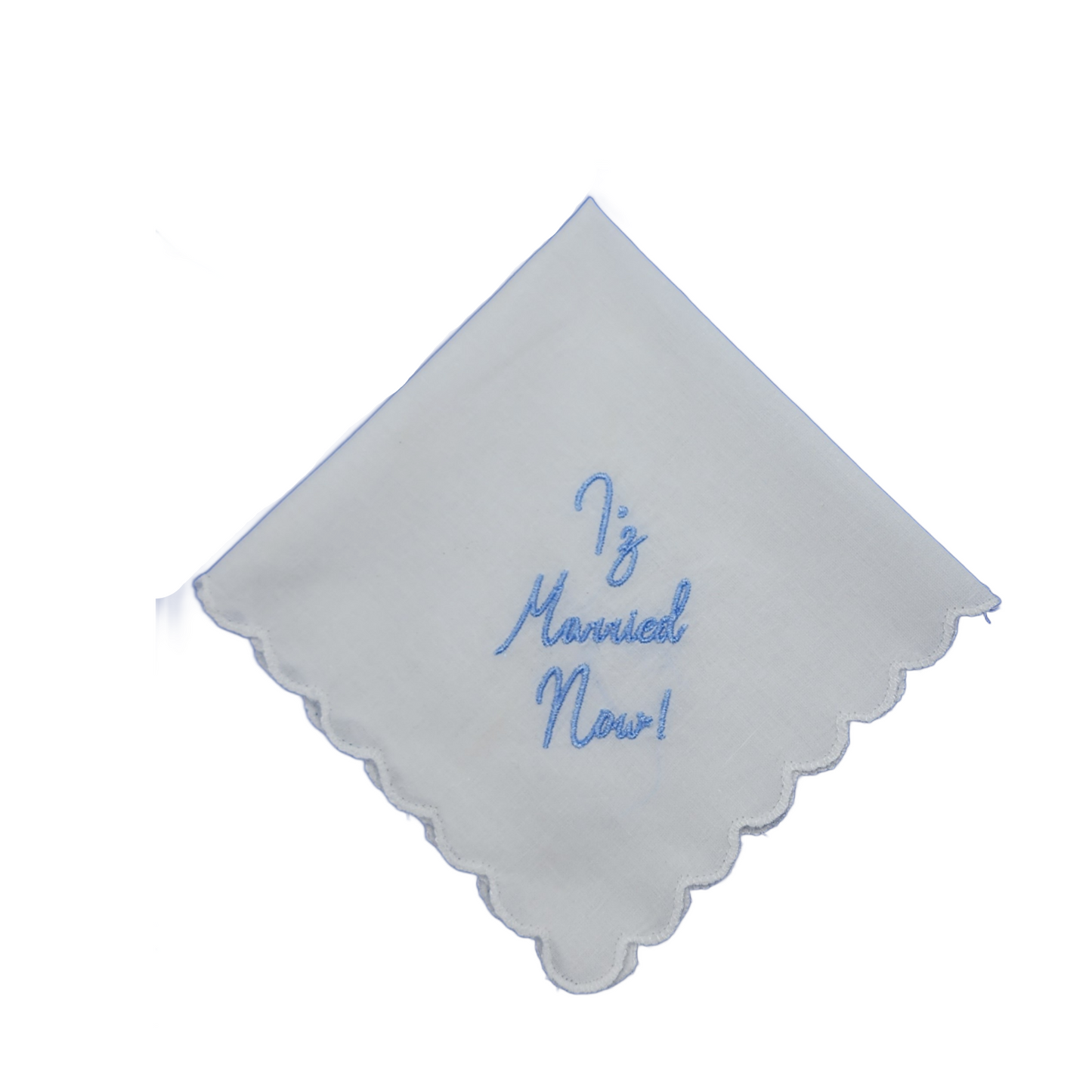 Square Scalloped Edge Handkerchief - I'z Married Now!