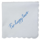 FOR HAPPY TEARS Embroidered Square Scalloped Edge Handkerchief
