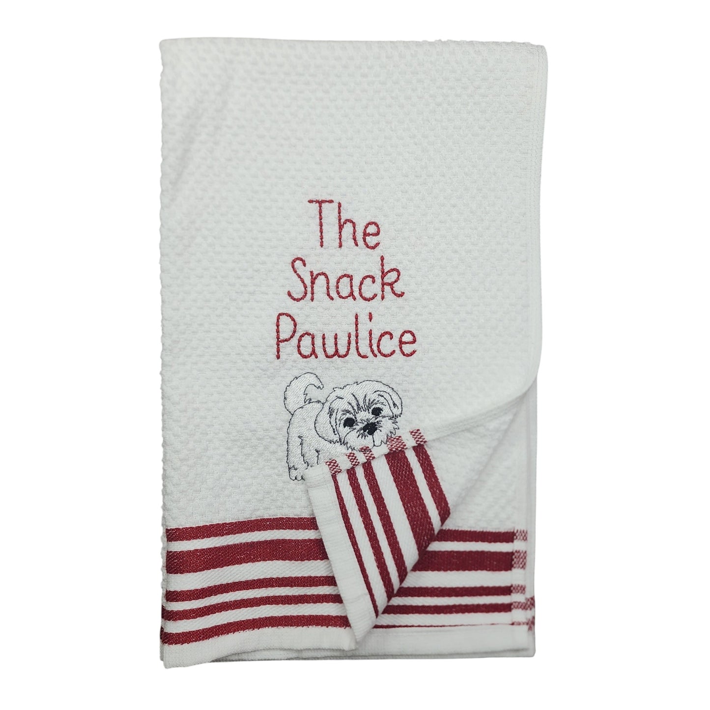 The Snack Pawlice Embroidered Kitchen Dish Towel