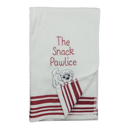 The Snack Pawlice Embroidered Kitchen Dish Towel