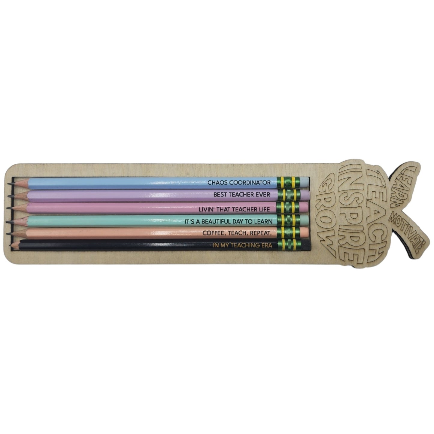 TICONDEROGA 6 Pk Engraved Pencils - Teacher Quotes