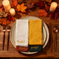 Thanksgiving Sentiments Embroidered Cotton 18x18 inch Dinner Napkins