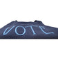 VOTE Embroidered Glitter Puff Fleece Crew Sweatshirt