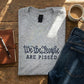 We The People Are Pissed Embroidered S/S Tee Shirt - Lt Gray Heather