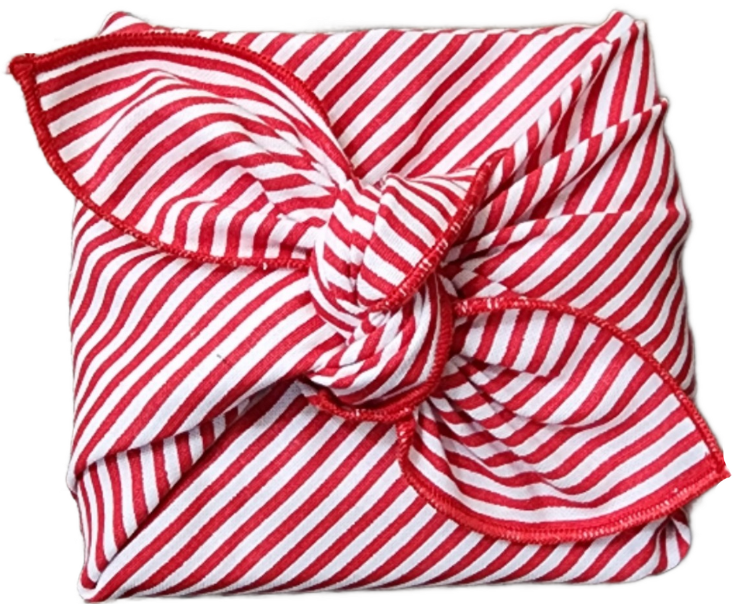 Furoshiki Fabric Gift Wrap - Red/White Stripe