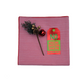 Furoshiki 3 pc Fabric Gift Wrap Kit - Holiday/Noel Red/White Stripe