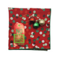 Furoshiki 3 pc Fabric Gift Wrap Kit - Holiday/Multi Novelty Dots on Red