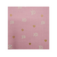 Furoshiki 3 pc Fabric Gift Wrap Kit - Valentine/Gold Hearts on Pink