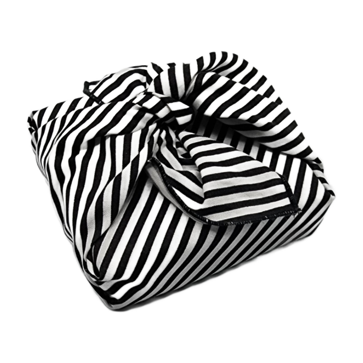 Furoshiki Fabric Gift Wrap - Black/White Stripe