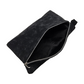 Front Zipper Lined Bag - Vegan Leather Snakeskin Black