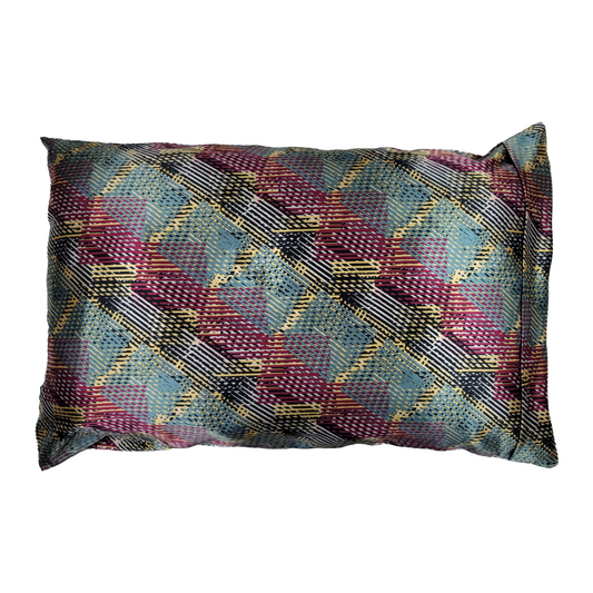 Luxe Satin Zippered Pillowcase - Geometric Print