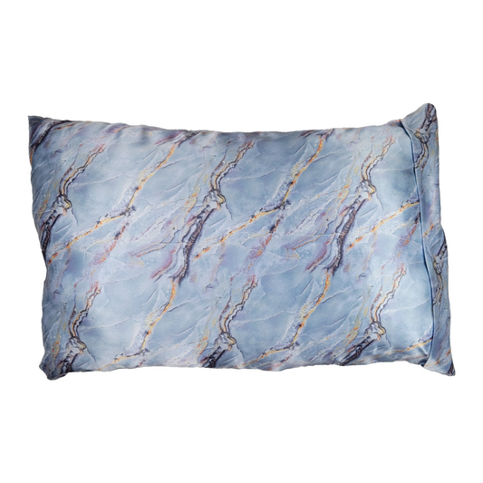 Luxe Satin Zippered Pillowcase - Light Blue Agate