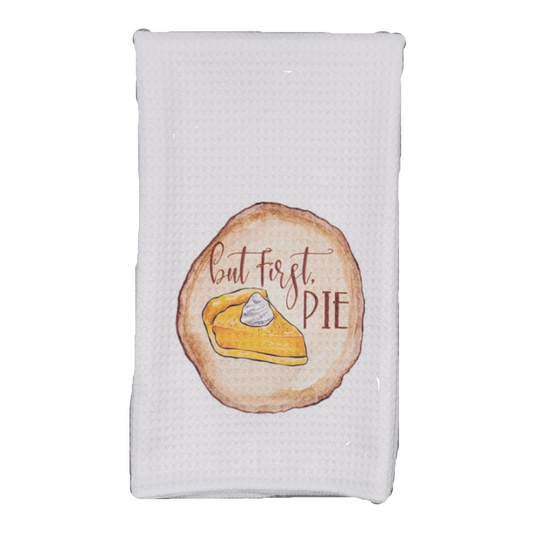 Waffle Kitchen Towel - But First, Pie