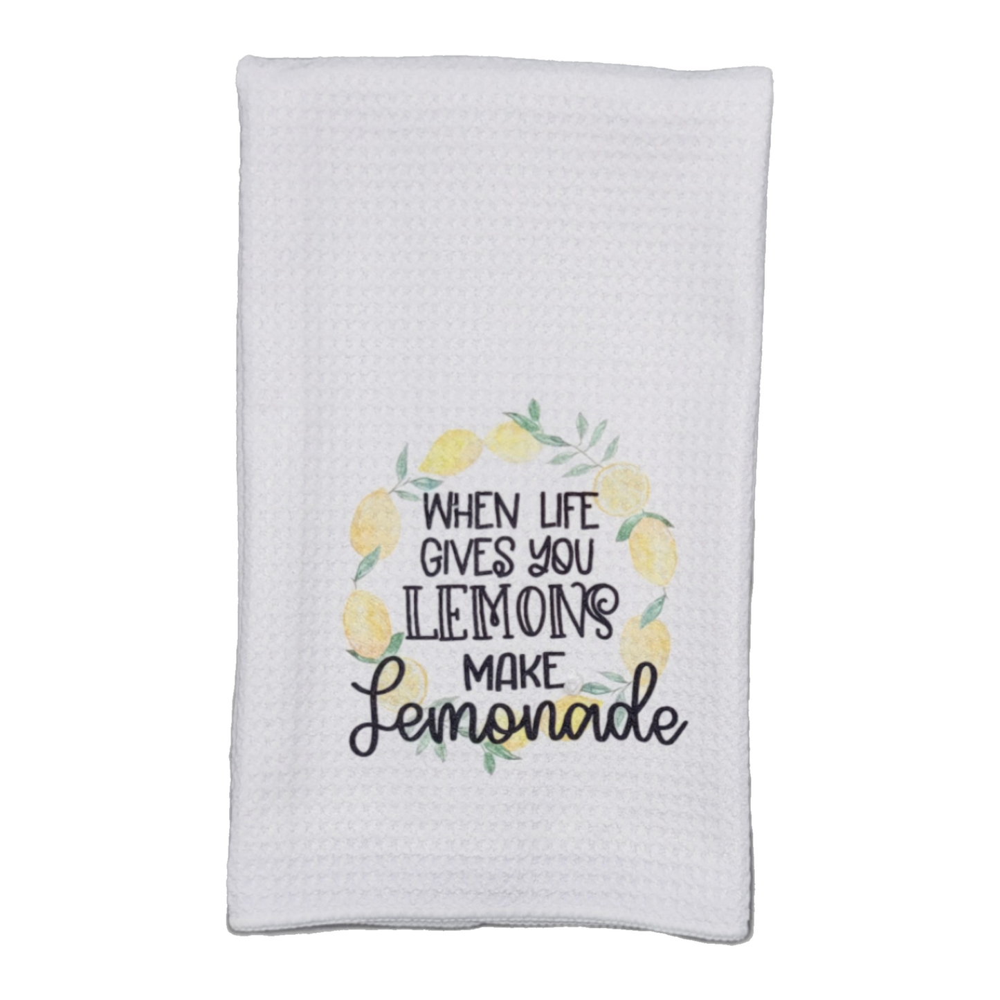 Waffle Kitchen Towel - When Life Gives You Lemons
