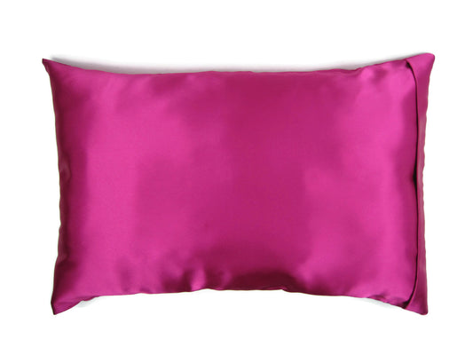 Luxe Satin Zippered Pillowcase - Fuchsia
