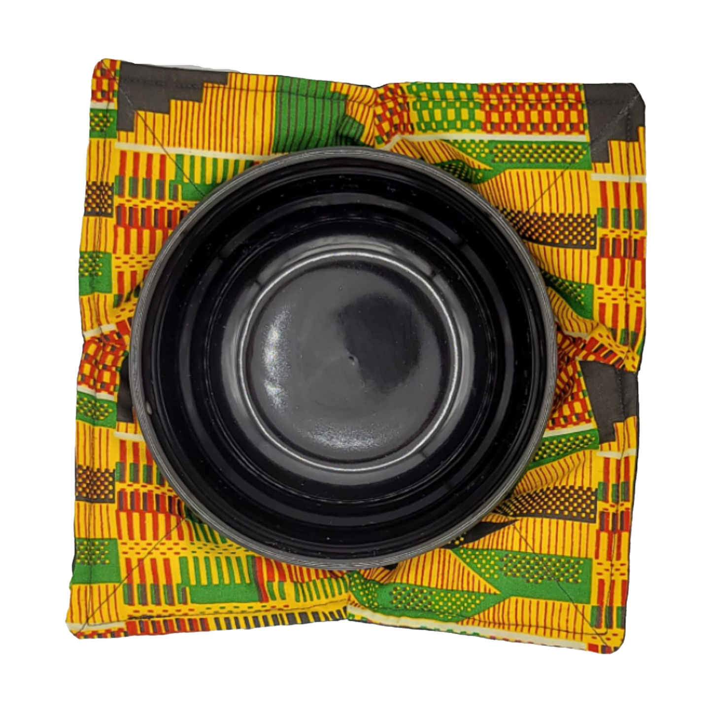 Reversible Bowl Cozy - Kente Gold/Black