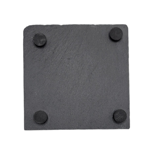 Square Laser Etched Slate Coaster - I am. Black. Woman.