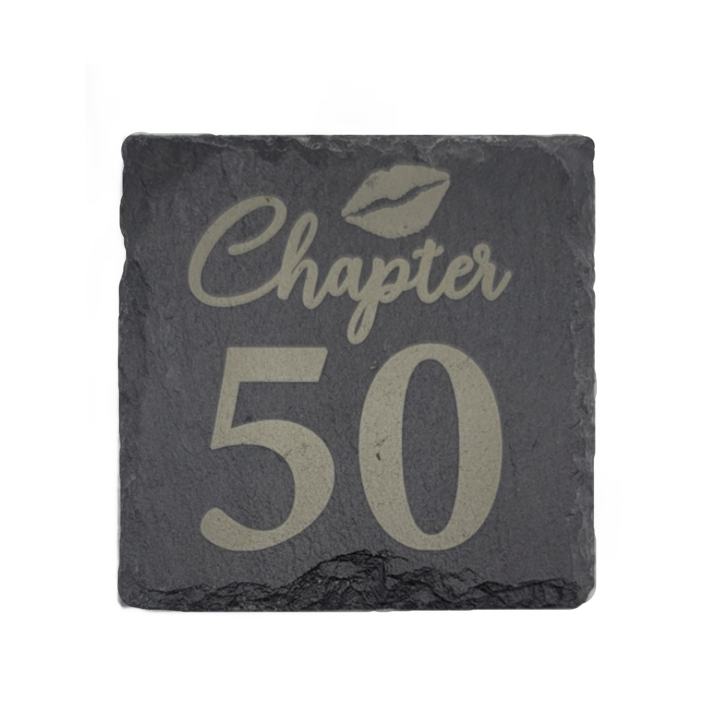 Square Laser Etched Slate Coaster - Chapter 50