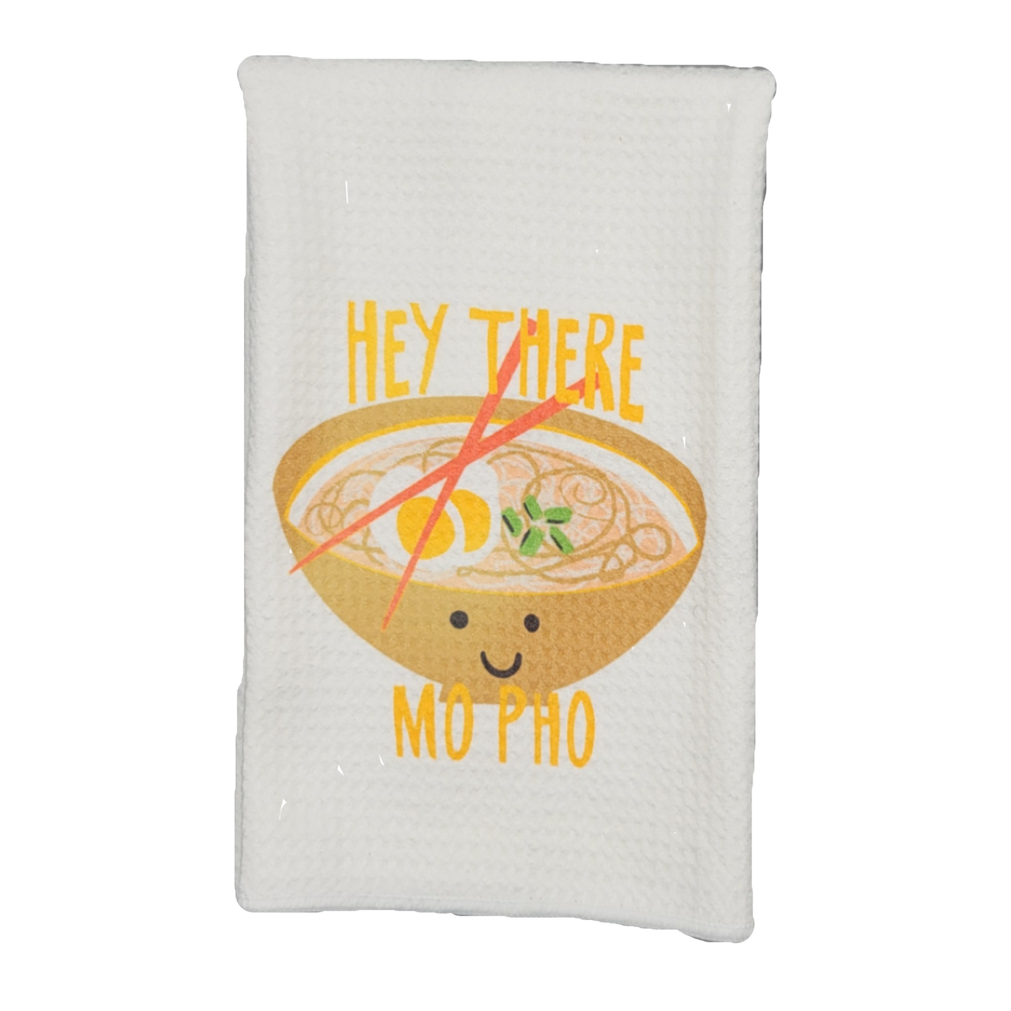 Waffle Kitchen Towel - Hey There Mo Pho